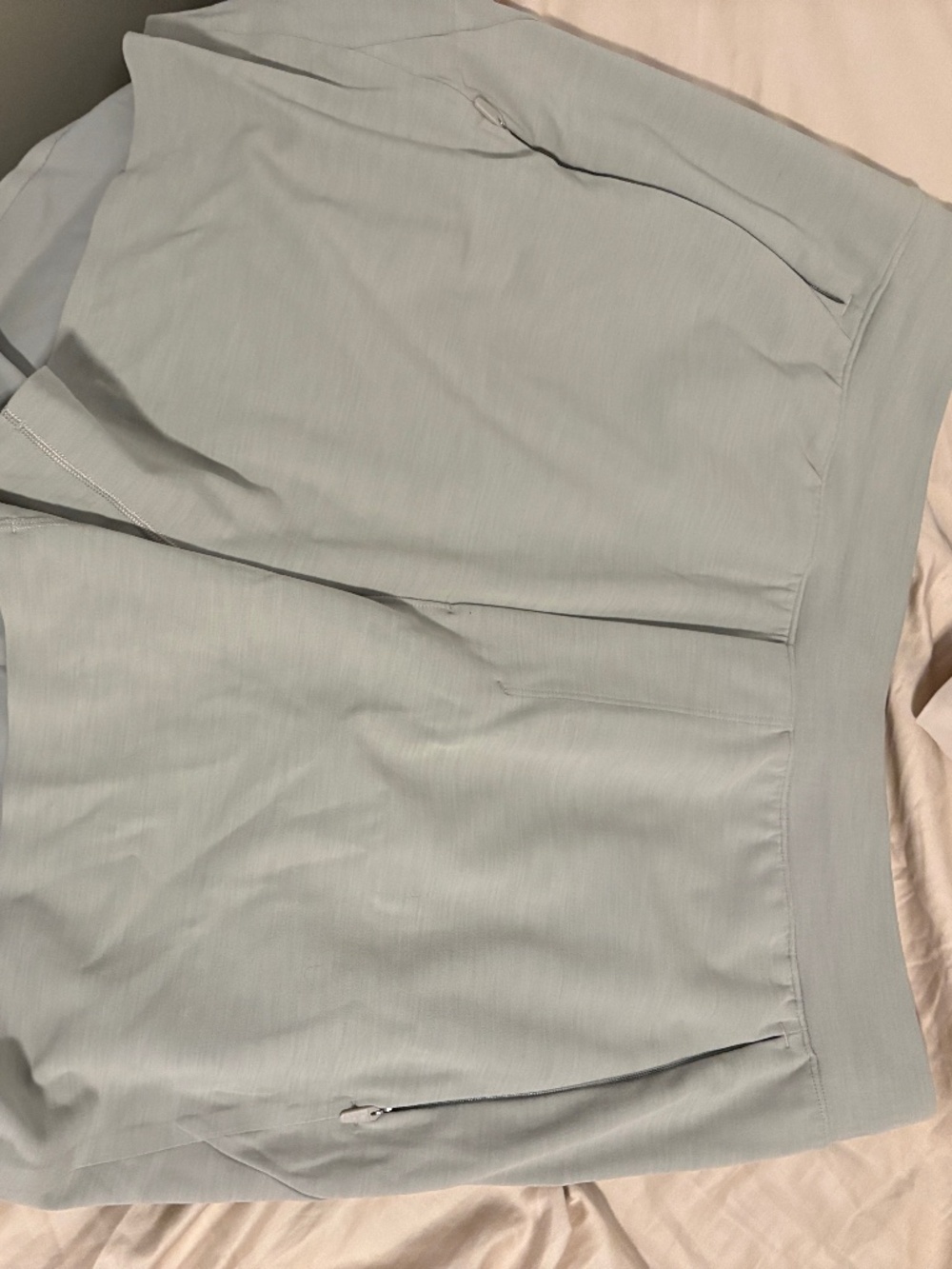 Light Gray Lululemon Performance Shorts 6 inch